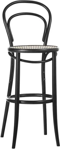 TON No 14 Bar Stool 61 cm Rattan/Black