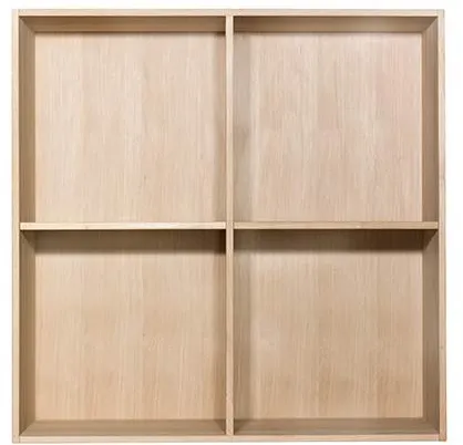 Kidi bookcase - Solid finger-jointed oak - White oil - 20 cm
