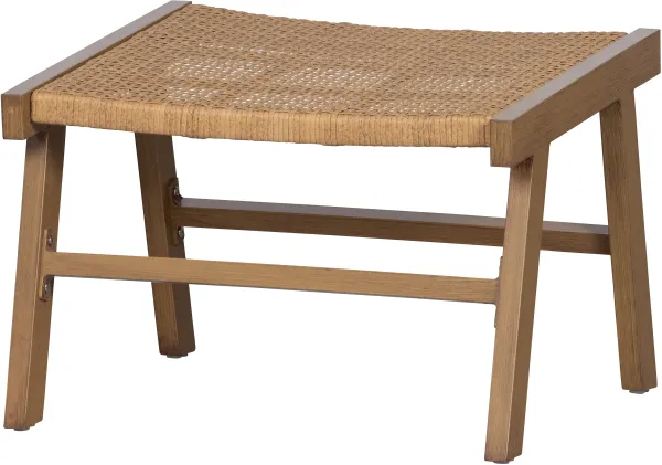 WOOOD EXCLUSIVE Puk footstool, for indoor and outdoor use - natural polyethylene and aluminium (57x54)