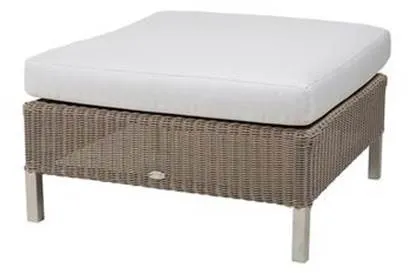 Cane-Line Connect footstool - taupe, cushion in white