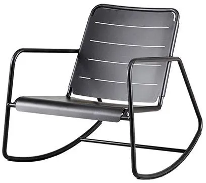 Cane-Line Copenhagen rocking chair - Lava grey / Aluminium