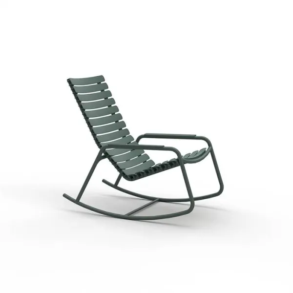 HOUE ReCLIPS rocking chair in recycled plastic - Olive Green