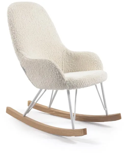 Joey, Rocking chair, white, fabric