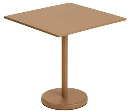 Muuto Linear Steel Café Garden Table Burnt Orange 70 X 70 cm