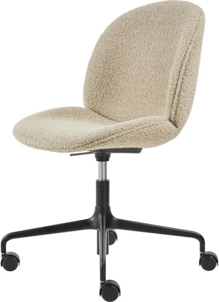 GUBI Beetle Office Chair Upholstered Matt Black/Karakorum 003