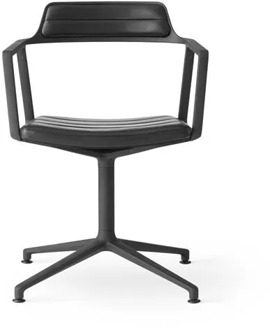 Vipp 452 Swivel Chair Black Leather