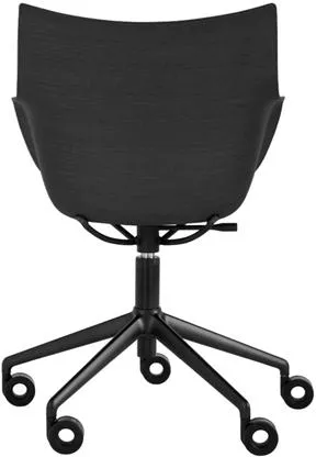 Kartell Q/Wood Office Chair Black/Black Wood with Black Upholstery