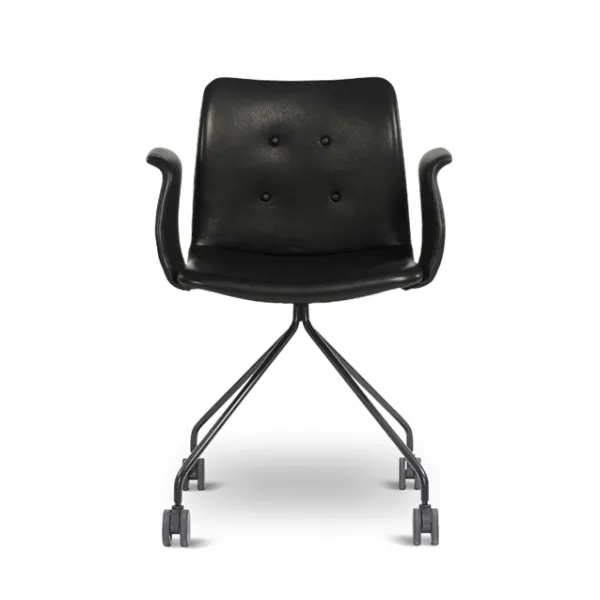 Bent Hansen Primum office chair with armrests and castors Black / Black