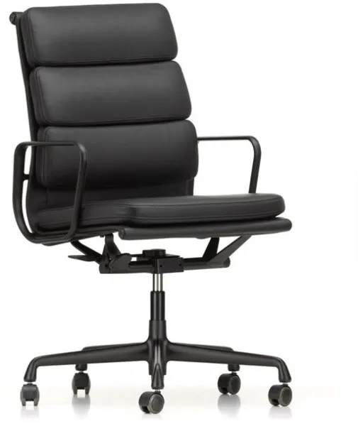 Vitra Soft Pad EA 219 office chair with swivel function & high back Nero
