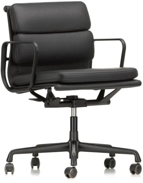 Vitra Soft Pad EA 217 office chair with swivel function & armrests Nero