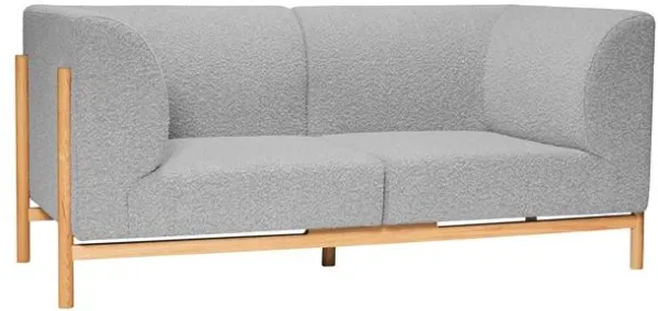 Hübsch Moment Sofa 2-seater Small Grey/Natural