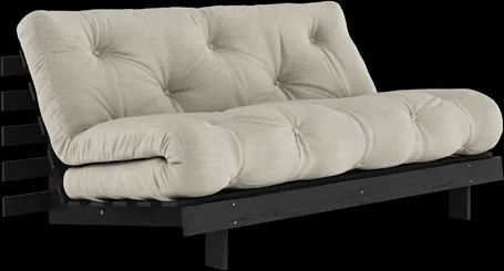 Karup Design Roots Sofa bed with mattress Roots 160x200 Linen/Black lacquered