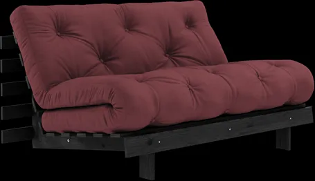 Karup Design Roots Sofa bed with mattress Roots 140x200 Bordeaux/Black lacquered
