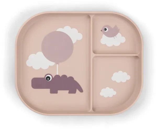 Foodie divided plate Happy clouds Powder