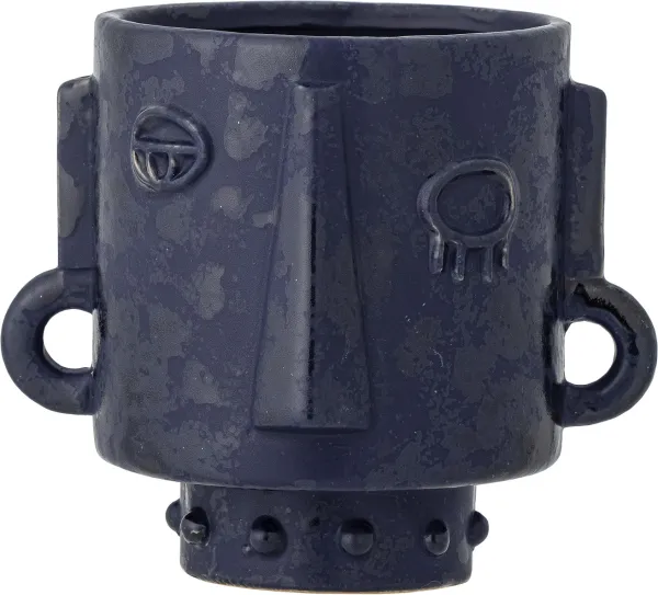 Ceejay, Flower Pot, blue, stoneware