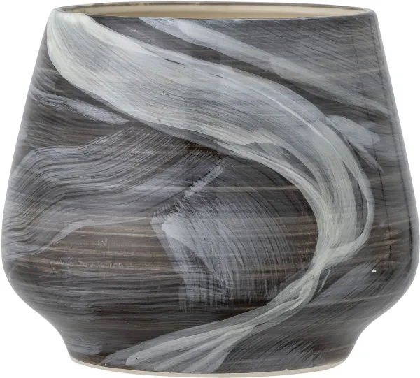 Skjalm, Flower Pot, brown, stoneware