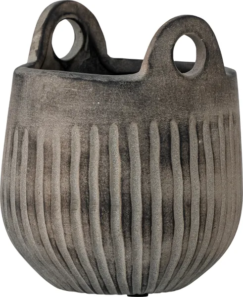 Lagos, Flower Pot, grey, ceramic